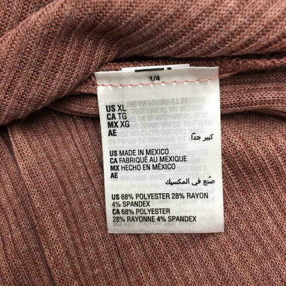 NEW INC International Concepts Burgundy Ribbed Knit Dress Long Sleeves size XL - Picture 10 of 12